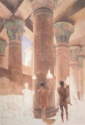 Alma-Tadema, Sir Lawrence Cleopatra at the Temple of Isis at Philae (mk23) France oil painting art